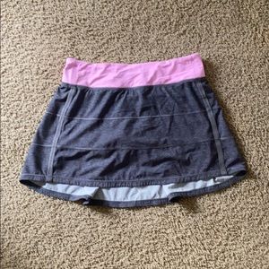Tall Gray Lululemon Pace Rival Skort